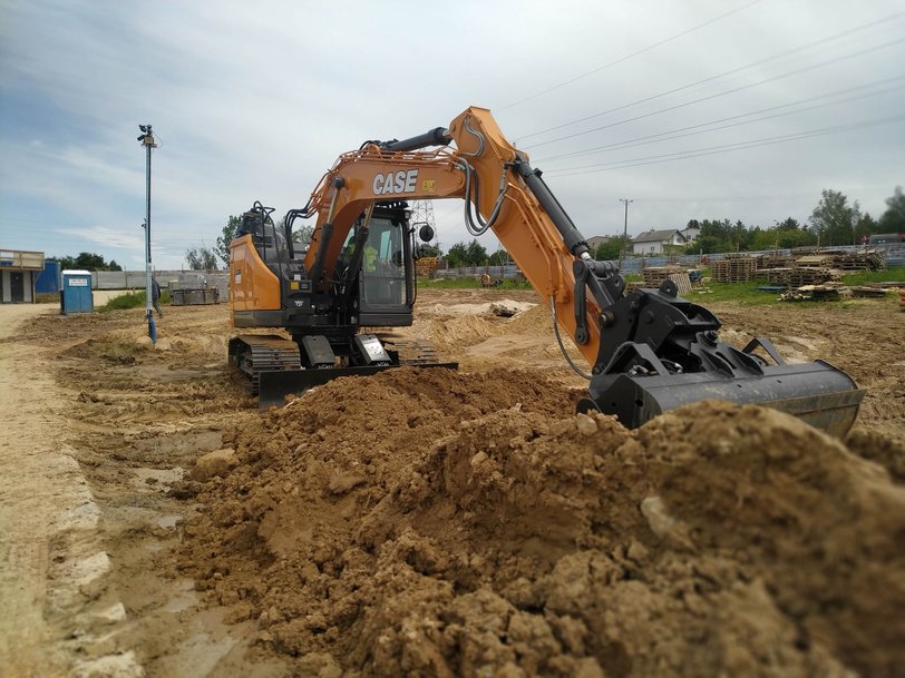CASE CX145DSR excavator starts work on local housing project